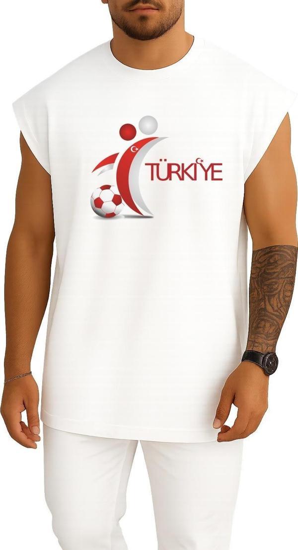 Oversize Türkiye National Football Team Göğüs Tasarımlı Atlet - Image 1