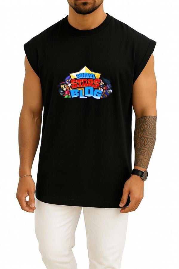 Oversize Brawl Stars Clash Royale Clash Of Clans Supercell Göğüs Tasarımlı Atlet - Image 1