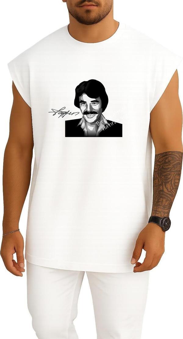 Oversize Ferdi Tayfur Hatıran Yeter Göğüs Tasarımlı Atlet - Image 1