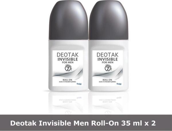 Deotak Invisible For Men Roll-on Deodorant 35 ml X 2 Adet - Image 1