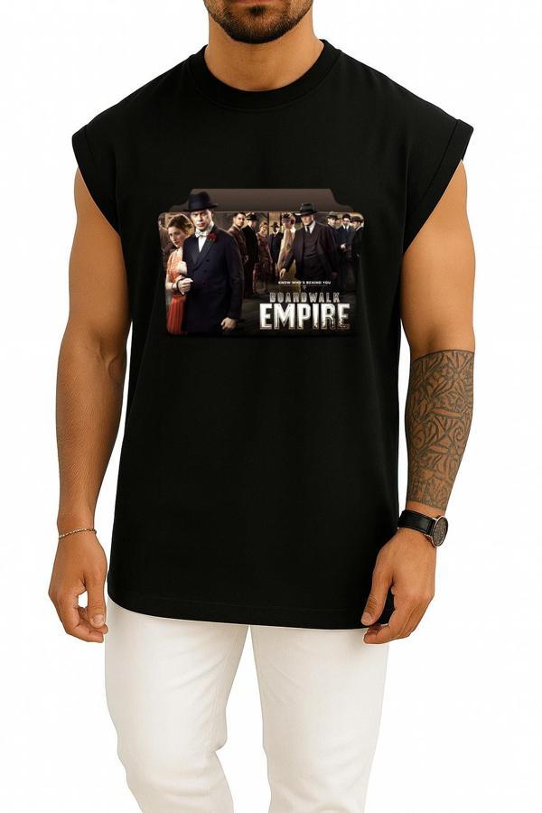 Oversize Boardwalk Empire Göğüs Tasarımlı Atlet - Image 1