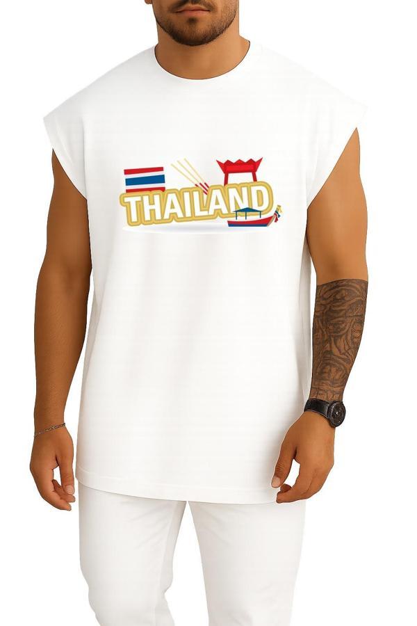 Oversize Thailand Logo, Flag Of Thailand Logo Göğüs Tasarımlı Atlet - Image 1