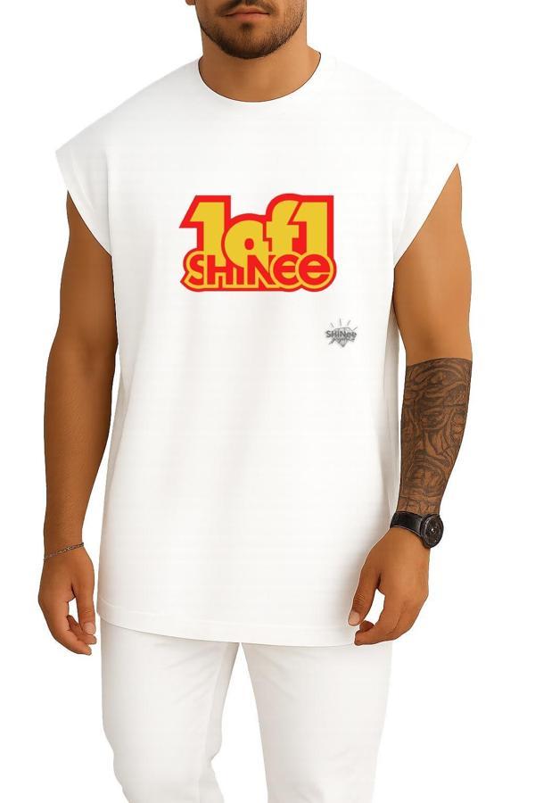 Oversize Shınee 1 Of 1 K-Pop Odd S.M. Entertainment Göğüs Tasarımlı Atlet - Image 1