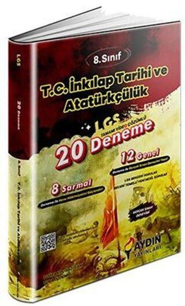 LGS 8. Sınıf T.C. İnkılap Tarihi ve Atatürkçülük 20 Deneme - Aydın Yayınları-Eğitim - Image 1