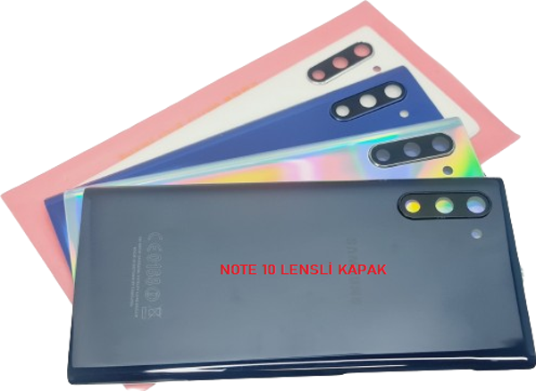 Tkgz Samsung Galaxy NOTE 10 Arka Kapak (CAM+KAMERA LENSLİ) MAVİ - Image 1