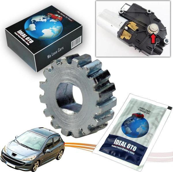 Lala Otomotiv Peugeot Sunroof Cam Tavan Motor Dişlisi 16 Diş 1,4 Cm /4,7 Mm (Çelik) & Grease Yağı - Image 1
