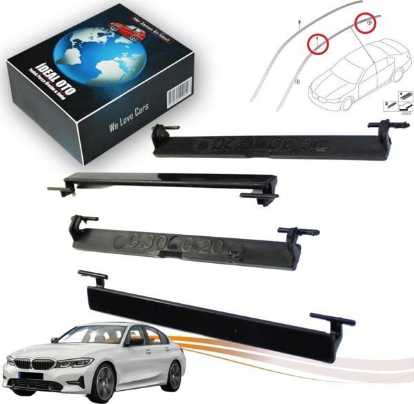 Lala Otomotiv Bmw 3 G20 2018-... İçin Siyah 4 Parça Tavan Çıtası Kapak Seti (Boyanabilir) - Image 1