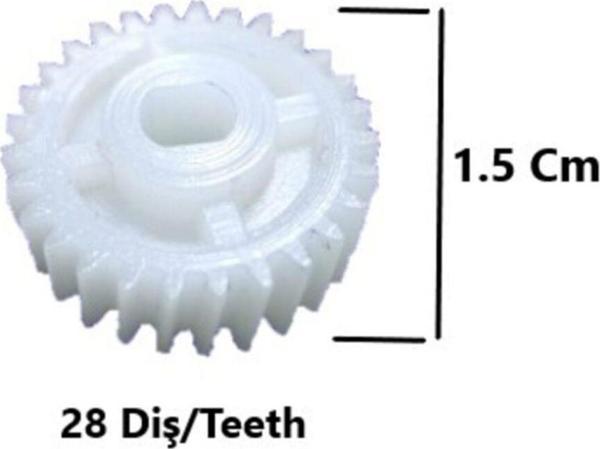 Lala Otomotiv Toyota Honda Jazz 3 (2008-2014) / Fit 3 (Ge) Katlanır Ayna Motor Dişlisi Sağ / Sol - 1.5 Cm - 28 Diş - Image 1
