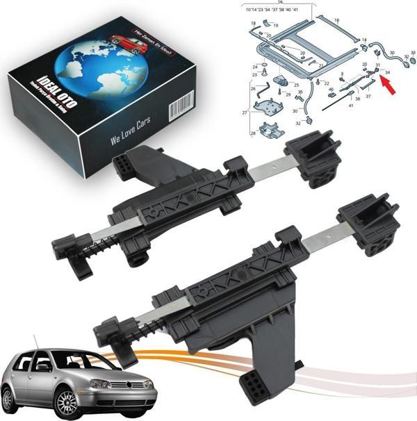 Lala Otomotiv Vw Golf 4 1J1 1J5 1997-06 5M0877481A 5M0877482A İçin Sunroof Arka Sol Sağ Kablo Yönlendirme Parçası - Image 1
