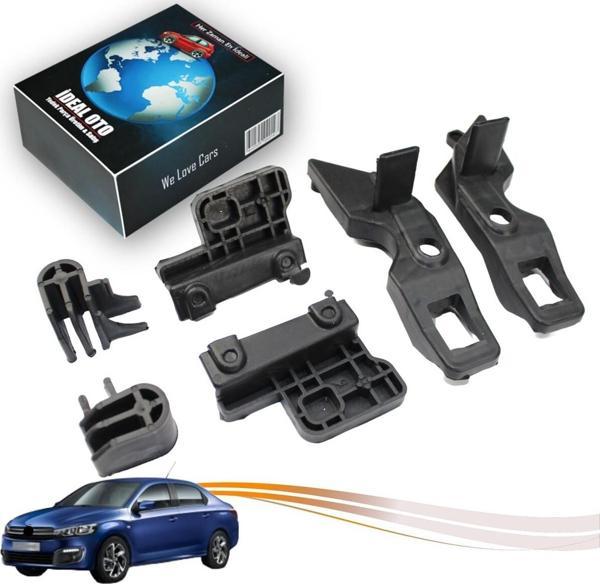 Lala Otomotiv Citroen C Elysee 2017-2024 İçin Sol & Sağ Far Bağlantı Plastik Seti 9805552680, 9805551980 - Image 1