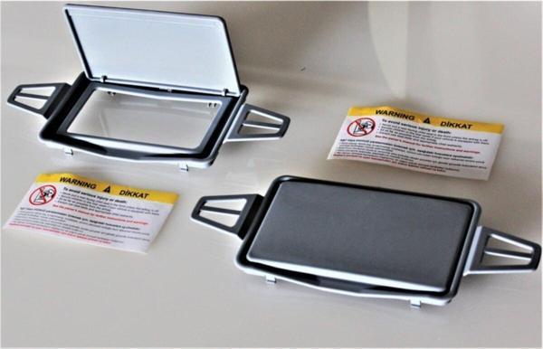 Lala Otomotiv Mercedes E Serisi W210 W211 Güneşlik Ayna Kapağı Gri 2 Adet - Image 1