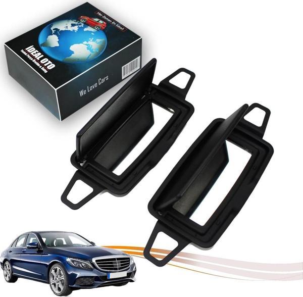Lala Otomotiv Mercedes C W205 (2014-...) İçin Sol & Sağ Güneşlik Ayna Seti - Siyah - Image 1