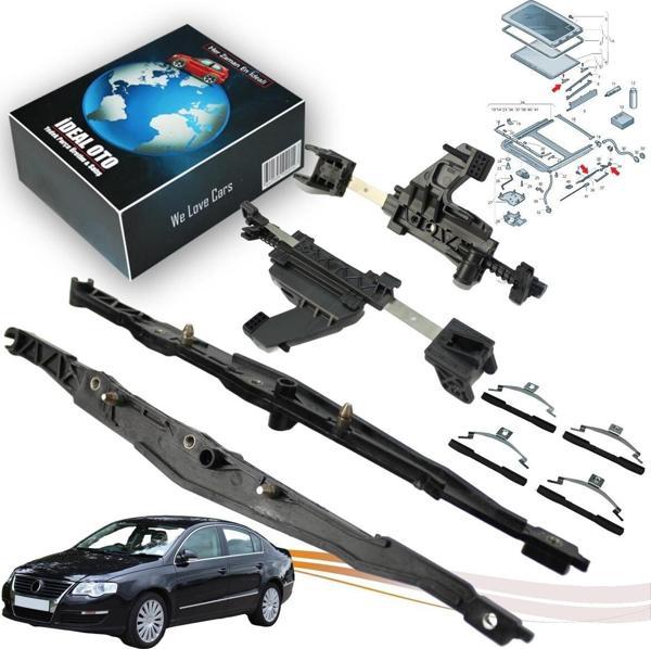 Lala Otomotiv Volkswagen Vw Passat B6 (3C2/3C5) 2005-2014 5M0877481A 4B0877165, 8D5877151A İçin Sunroof Kızak Seti - Image 1
