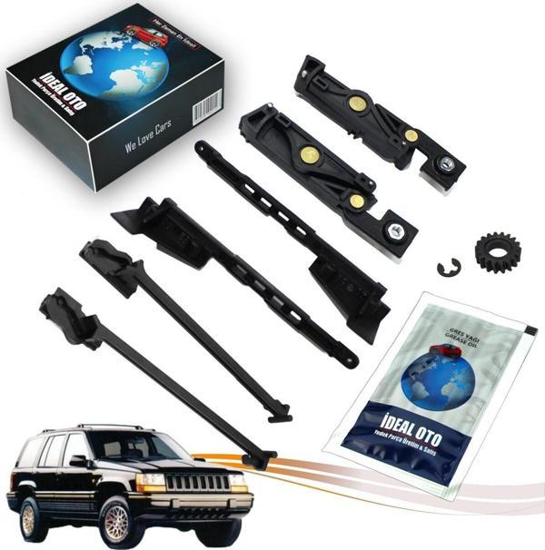 Lala Otomotiv Jeep Grand Cherokee 1 Zj 1991-1999 İçin Sunroof Kızak Dişli Tamir Seti & Grease Yağı - Image 1
