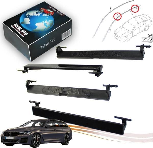 Lala Otomotiv Bmw 5 G31 (2016-...) İçin Siyah 4 Parça Tavan Çıtası Kapak Seti (Boyanabilir) - Image 1