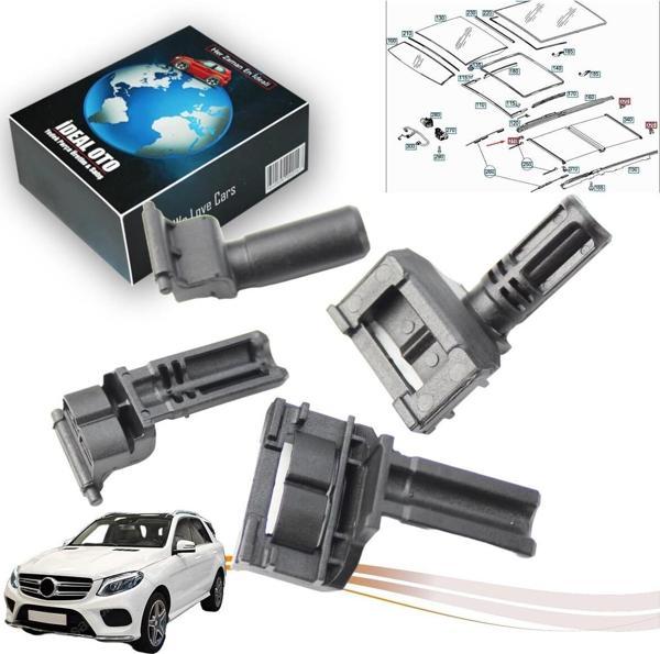 Lala Otomotiv Mercedes Gle W166 2015-2018 İçin Ön Ve Arka Panoromik Sunroof Perde Klips Seti - Image 1