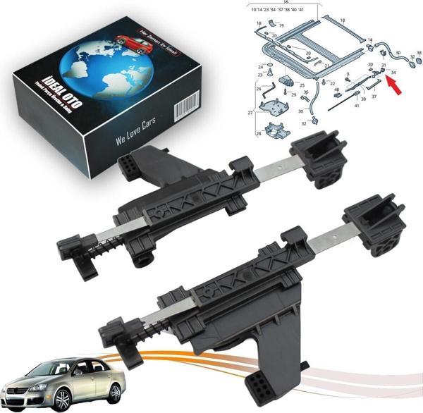 Lala Otomotiv Vw Jetta 5 2005-2010 5M0877481A 5M0877482A İçin Sunroof Arka Sol Sağ Kablo Yönlendirme Parçası - Image 1
