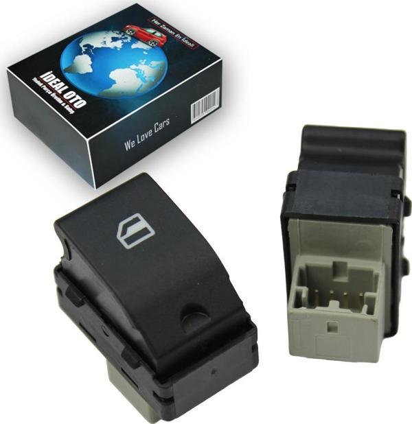 Lala Otomotiv Vw Polo 2001-2012, Fox, Seat Cordoba, Ibiza 4 Için Yolcu Cam Açma Düğmesi Anahtarı (1 Adet) - Image 1