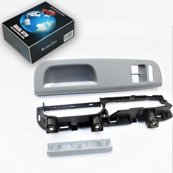 Lala Otomotiv Vw Passat B5 Gri Kapı Kolu Cam Düğme Çerçeve Kapak Seti 3B1867179C, 3B1867171E, 3B0867171A - Image 1