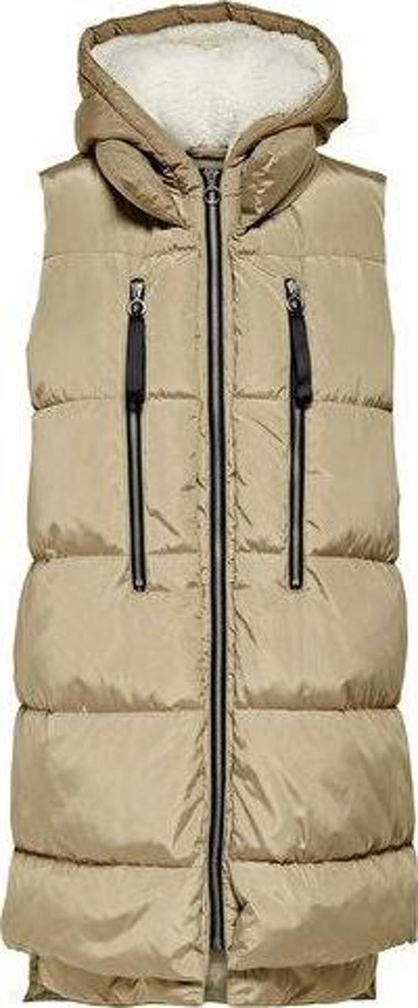 Only Onlnora Puffer Waistcoat Cc Otw Kadın Yeleği 15235033-CROCKERY Krem - Image 1