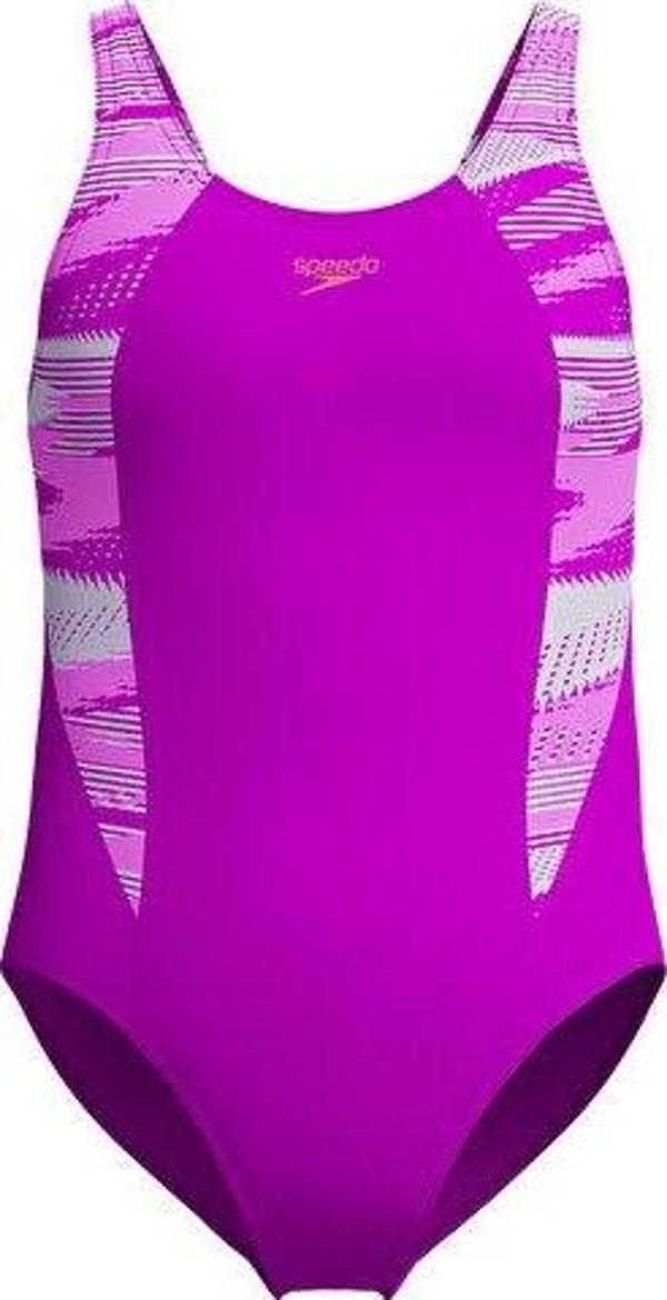Speedo Hyperboom Splice Muscleback Jf Pink Kız Çocuk Mayosu 8-00372918627 Pembe - Image 1