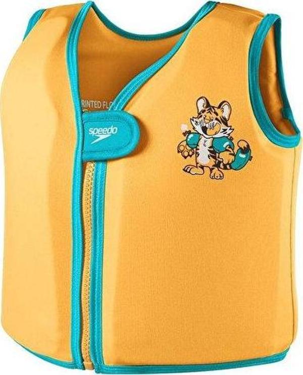 Speedo Printed Float Vest iu Orange/Green Çocuk Can Yeleği 8-1225214688 Turuncu - Image 1
