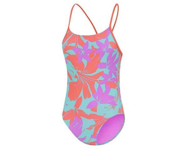Speedo Alv Lline Bk 1Pc Jf Purple Kız Çocuk Mayosu 8-00350018093 Mor - Image 1