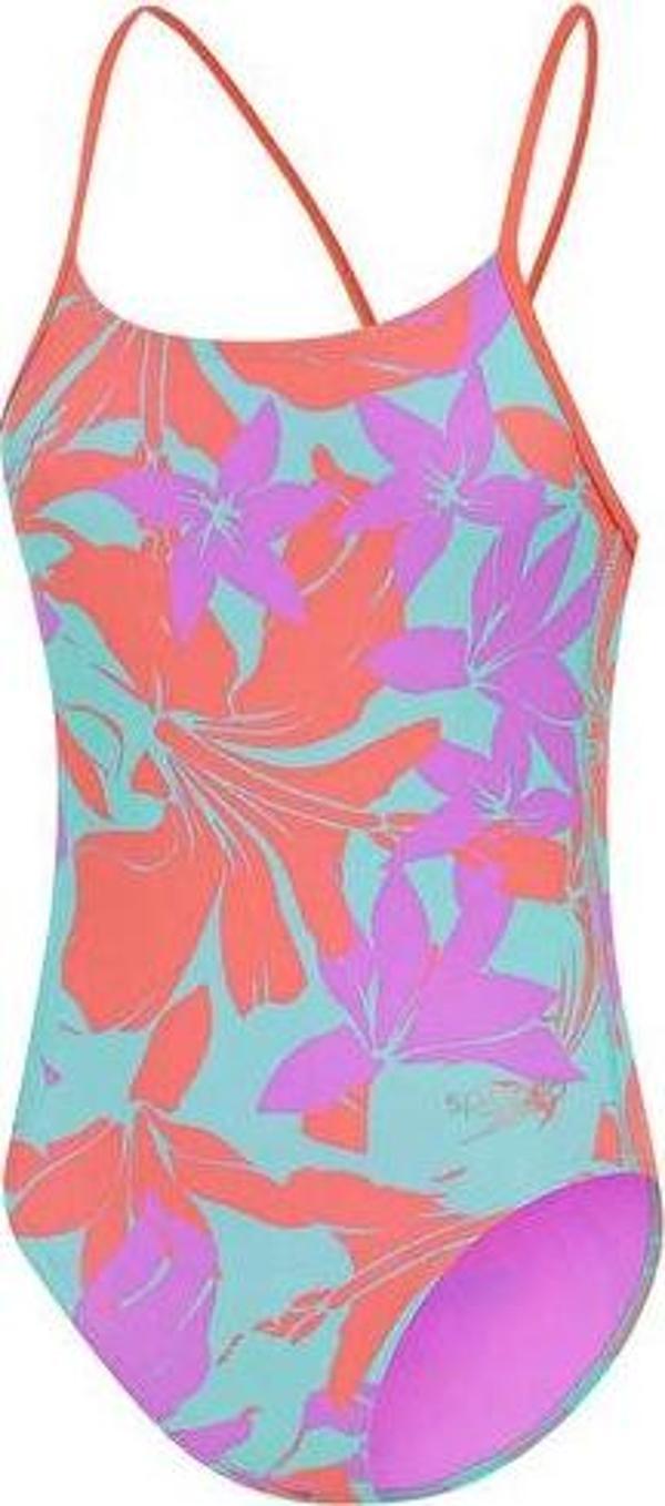 Speedo Alv Lline Bk 1Pc Jf Purple Kız Çocuk Mayosu 8-00350018093 Mor - Image 1
