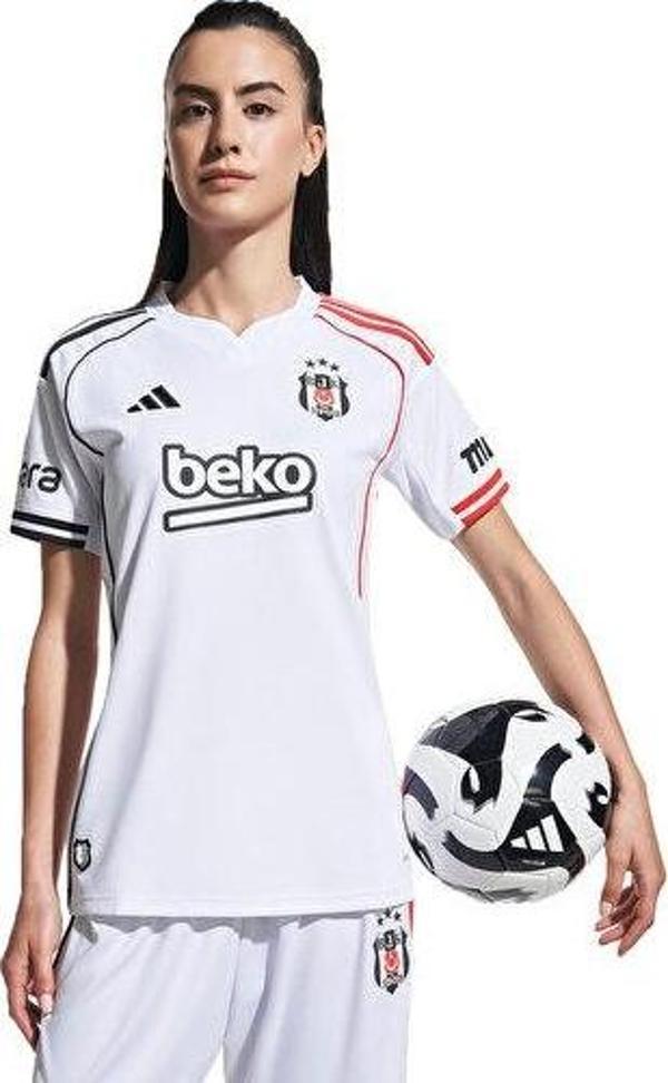 adidas Super Lig Kadın Beşiktaş JK 25/26 İç Saha Forması JN9935 Beyaz - Image 1