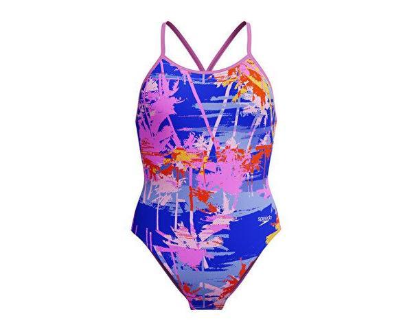 SPEEDO SPEEDO ALOV DIGI VBK 1PC JF BLUE/PINK Kız Çocuk Mayosu 8-1284618199 Mavi - Image 1