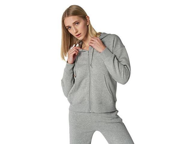 Hummel Hmlipomea Zip Hoodie Kadın Günlük Sweatshirts 921694-2006 Gri - Image 1