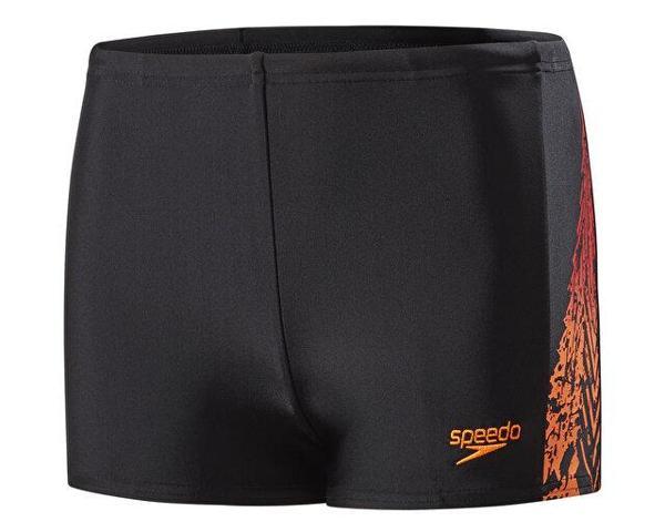 Speedo Siyah Erkek Çocuk Mayosu 8-09312C221 Logo Pnl Asht Jm Blk Oran - Image 1