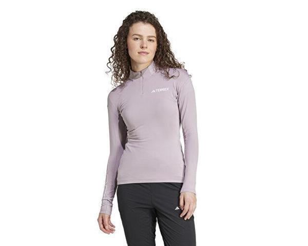 adidas W Xpr Longsleeve Kadın Outdoor Uzun Kollu Üst IW9184 Mor - Image 1