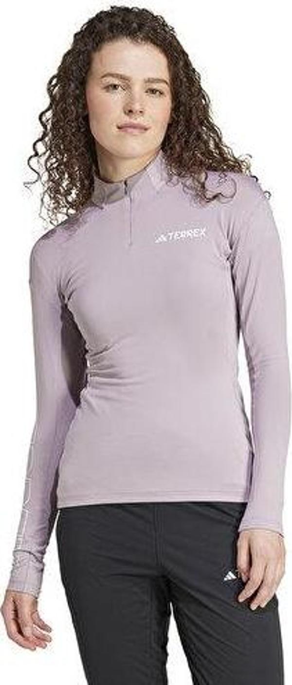adidas W Xpr Longsleeve Kadın Outdoor Uzun Kollu Üst IW9184 Mor - Image 1