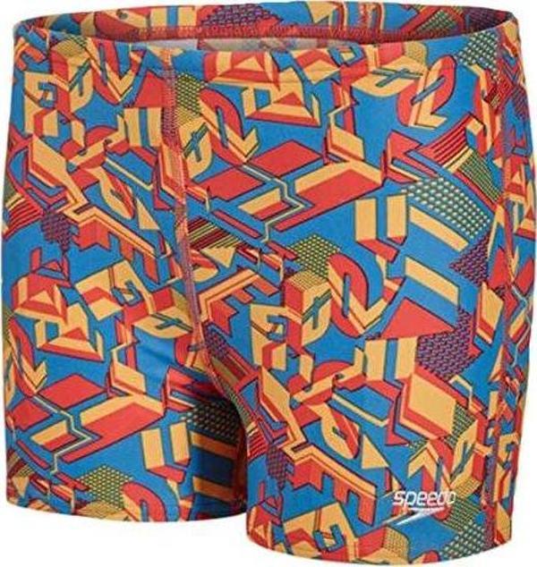 Speedo Erkek Çocuk Mayosu Renkli Alv Asht Jm Blue Red 8-33162B487 - Image 1