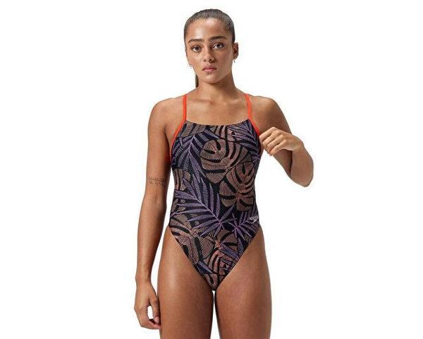 Speedo Alov Digi Tiebk 1Pc Af Orange Kadın Yüzücü Mayosu 8-1284118288 Turuncu - Image 1
