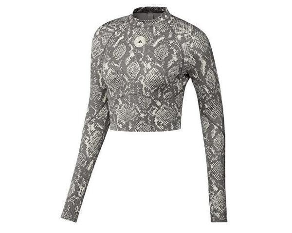 adidas By Stella Mccartney Tpr Ls Crp Kadın Antrenman Crop Üst JM8478 Gri - Image 1