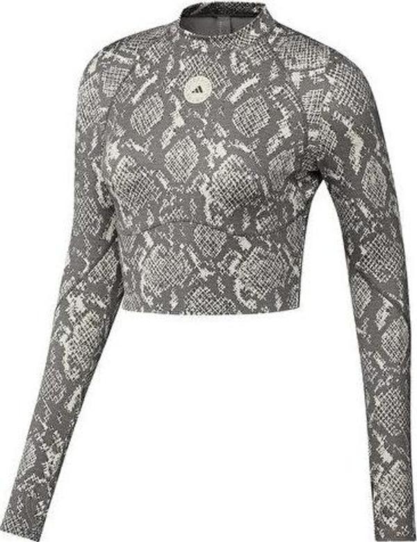 adidas By Stella Mccartney Tpr Ls Crp Kadın Antrenman Crop Üst JM8478 Gri - Image 1