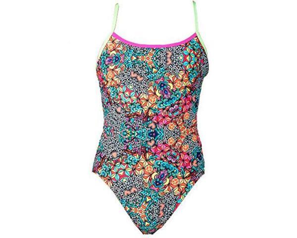 Speedo Kadın Mayosu 8-11347C856 Single Xbck Tf Black/Green - Image 1