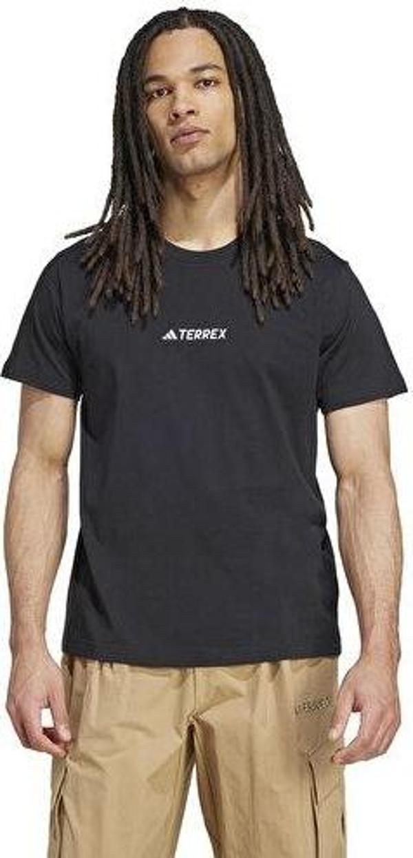 adidas U Aop T Unisex Outdoor Tişörtü JM6401 Siyah - Image 1