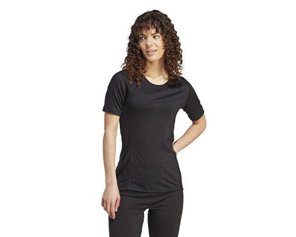 adidas Xpr Mer150 Ss W Kadın Outdoor Tişörtü HZ8549 Siyah - Image 1
