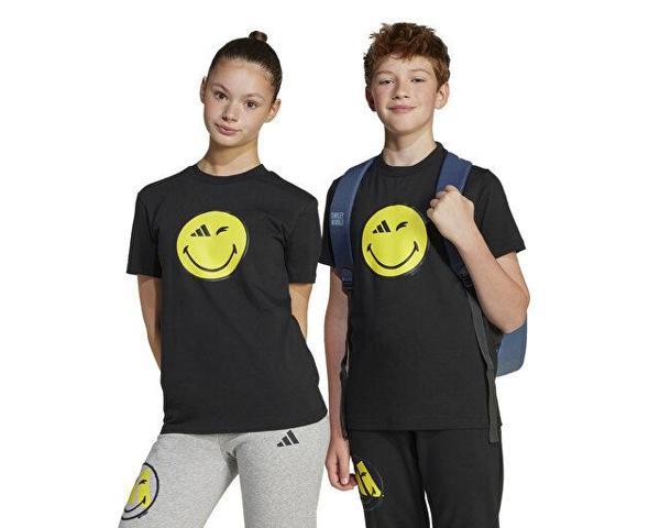 Adidas J Smi Tee Genç Günlük Tişört JC7581 Siyah - Image 1