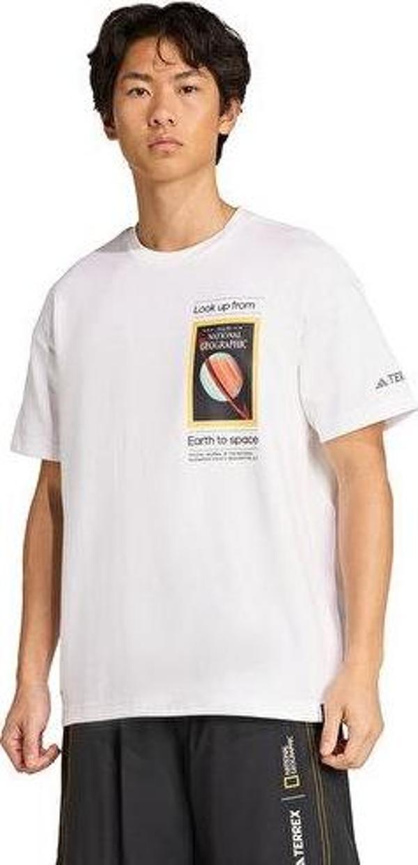 adidas Terrex National Geographic  U Ar F Gfx T Unisex Outdoor Tişörtü KC2349 Beyaz - Image 1
