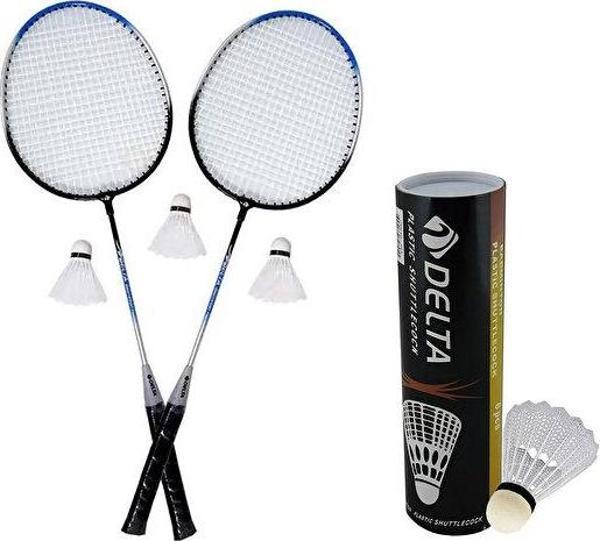 Delta Badminton 2 Raket+ 9 Top Set Badminton Malzemeleri RSB-606 Renkli - Image 1