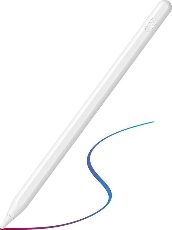 Apple iPad 10.2 inç 2021 (9.Nesil) Uyumlu Avuç İçi Algılamayan Eğimle Çizim Kalınlığı Değişen Stylus Kalem - Image 1