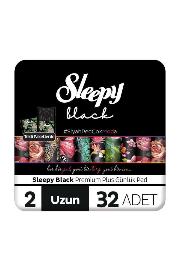 Sleepy Black Premium Plus Günlük Ped Uzun 32 Adet Ped - Image 1