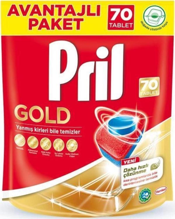 Pril Gold Bulaşık Makinesi Deterjanı 70 Tablet - Image 1