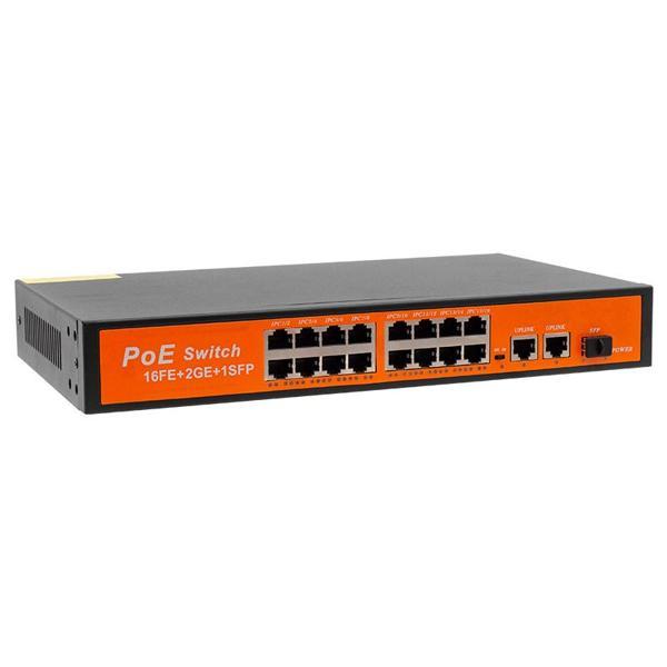 300W 10/100/1000 MBPS 16+3+SFP 16 PORT POE ETHERNET GIGABIT SWITCH (K246) - Image 1