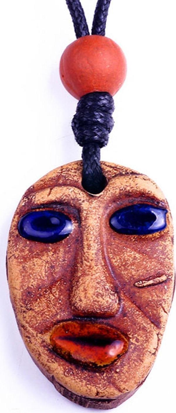 TKLY01568 Aztek Tlazolteot Totem Natural Kolye - Image 1