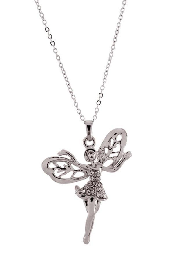 TKLY01693 Zirkon Taşlı Gümüş Renkli Peri Kolye - Image 1